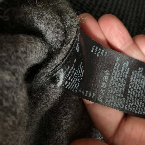 SOUFFLÉ YARN CREW NECK SWEATER GRAY - Picture 2 of 3